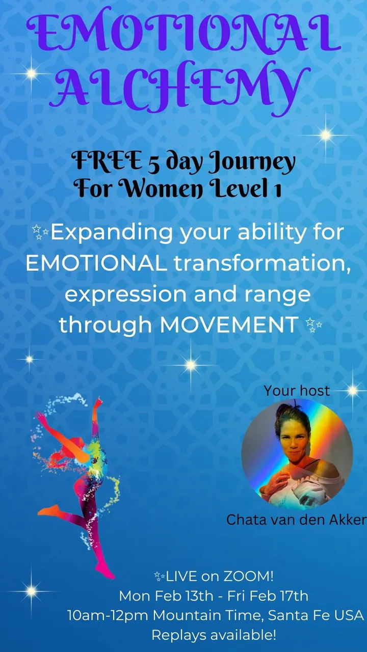 Emotional Alchemy — free 5-day journey for women, Level 1, live on Zoom
